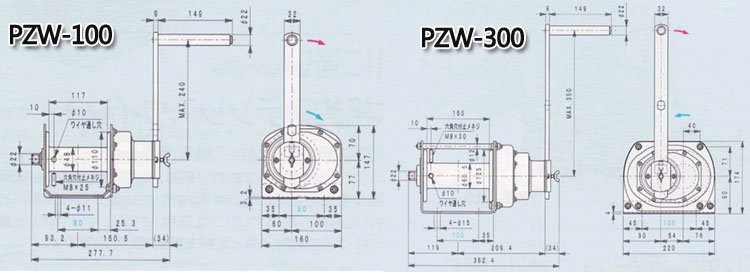 FUJI PZW型鍍鋅手搖絞盤(pán)技術(shù)參數(shù)