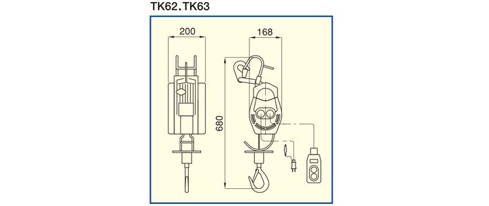 TK型TKK小金剛提升機尺寸圖 TK型TKK小金剛提升機尺寸圖