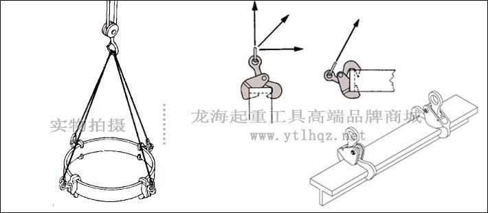 HV-26型三木鋼板吊鉗吊裝示意圖 HV-26型三木鋼板吊鉗吊裝示意圖